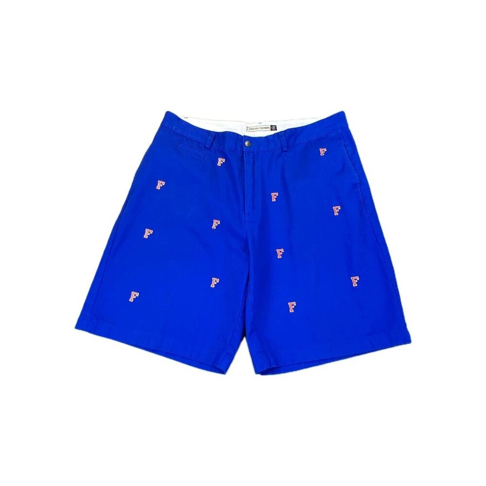 Campus Chinos NCAA Florida Gators Football Shorts 38 Blue Cotton Performance